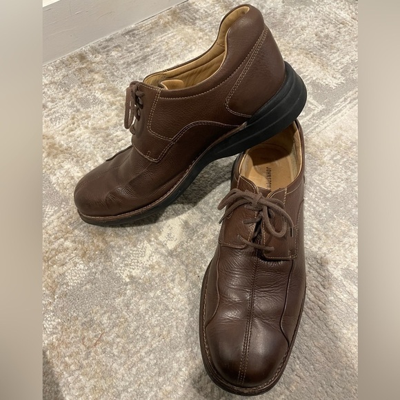 Johnston & Murphy Sheepskin Brown Leather Lace Up Shoes Brazil Size 9 #20-7723 main image 4